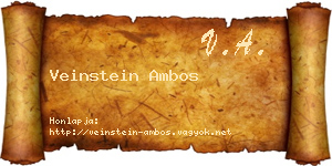 Veinstein Ambos névjegykártya